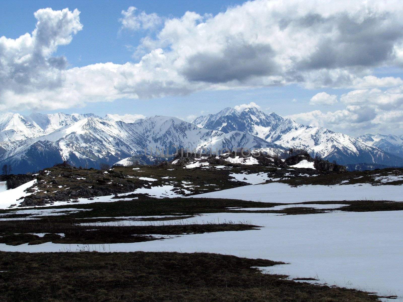 top, snow, glacier, cloud, panorama