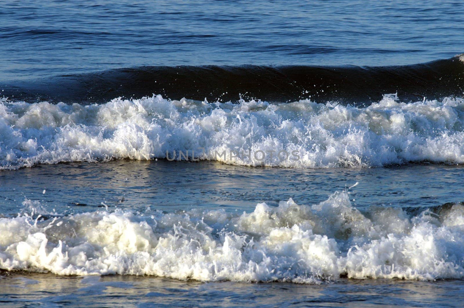 Waves on the sea in Puerto Arista, Mexico