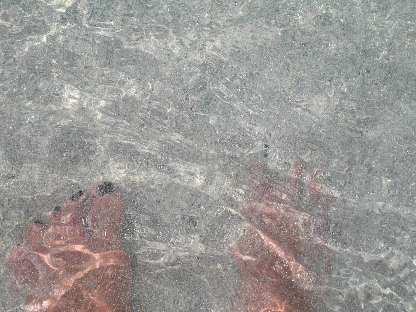 feet in the ocean