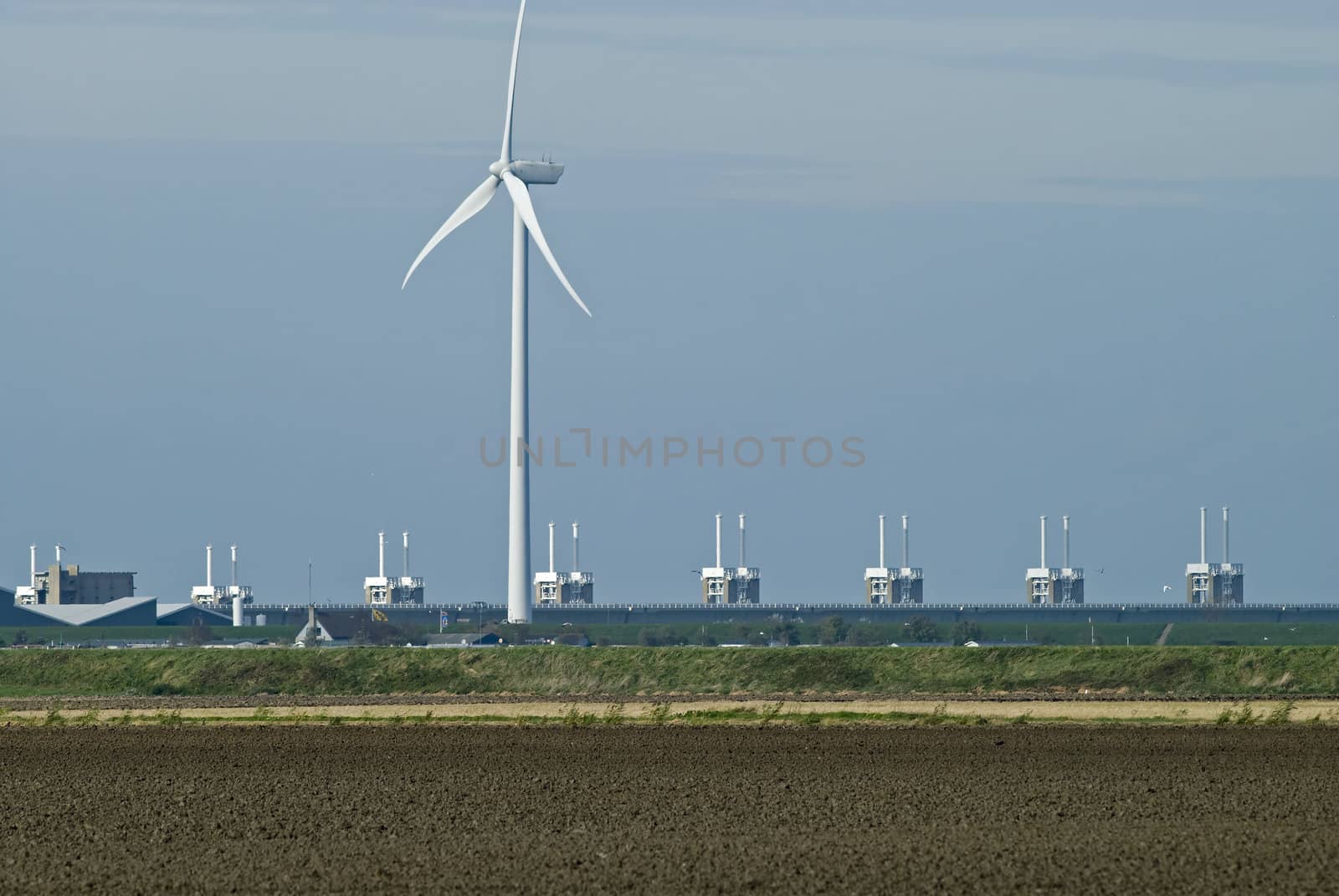 Windmill in the Province of Zeeland, the Netherlands