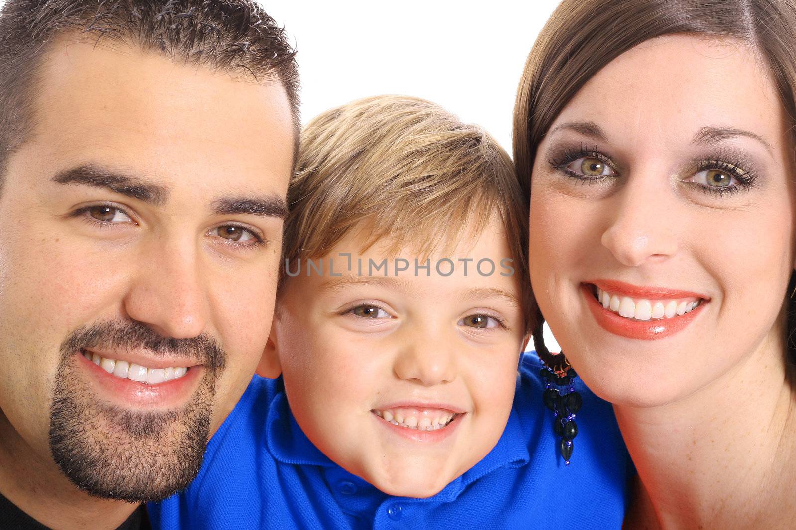 shot of a beautiful family portrait blue by creativestock