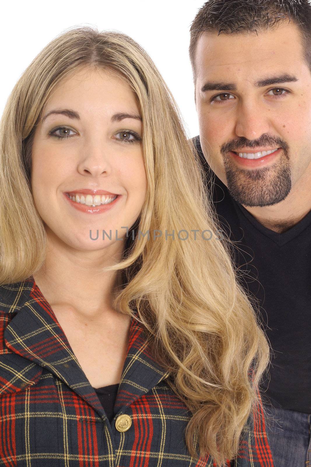 shot of a gorgeous blonde and latino man  by creativestock