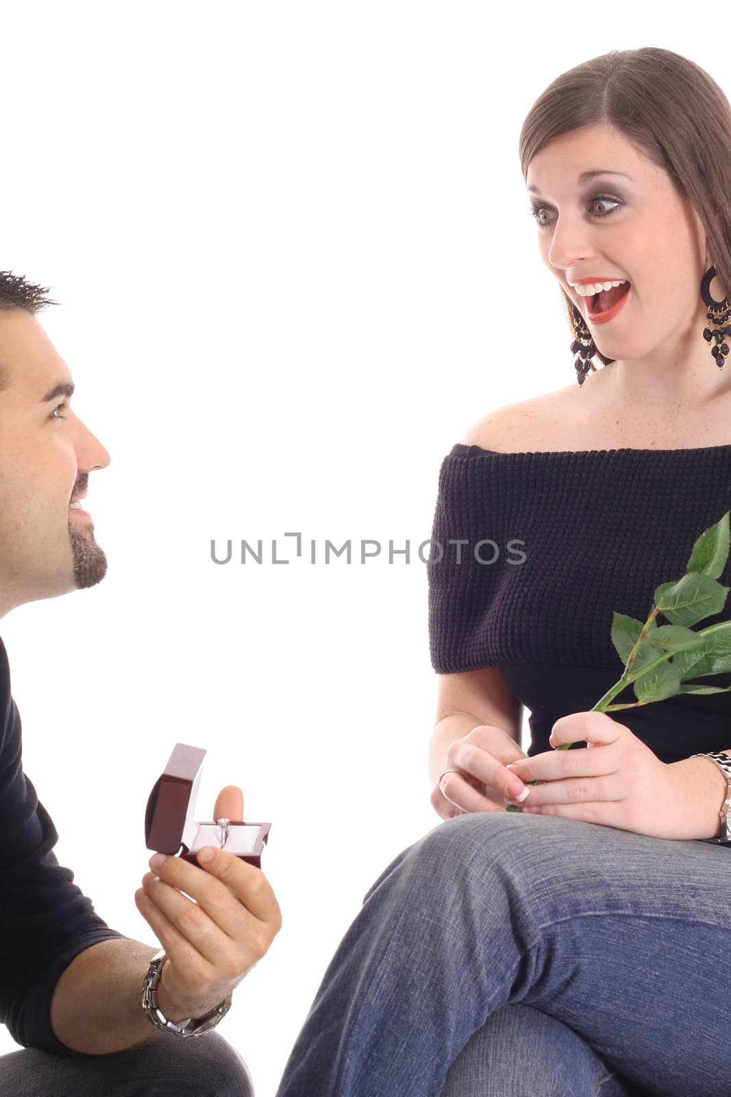 shot of a shocking engagement by creativestock