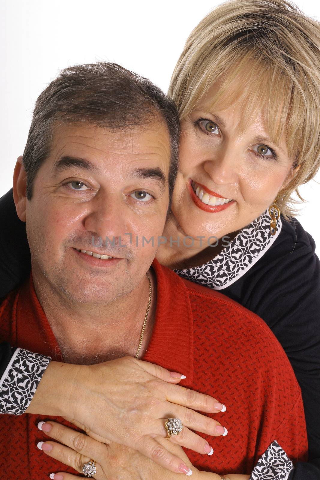 shot of a happy couple isolated on white by creativestock