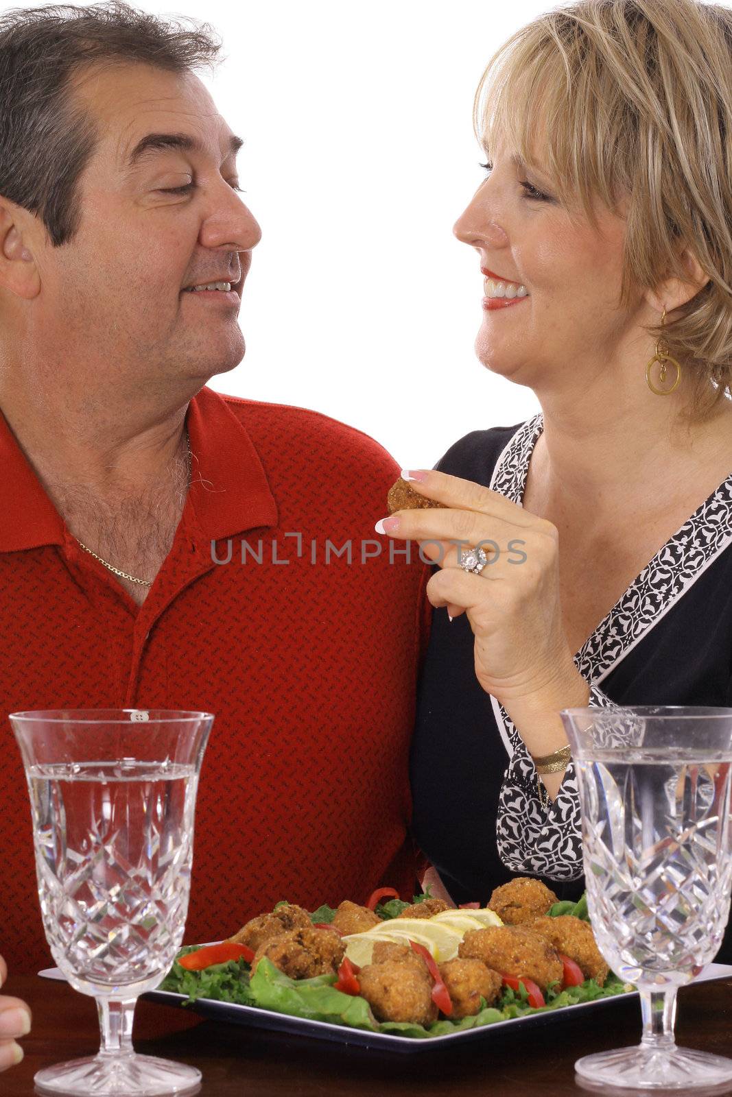 couple eating appetizers