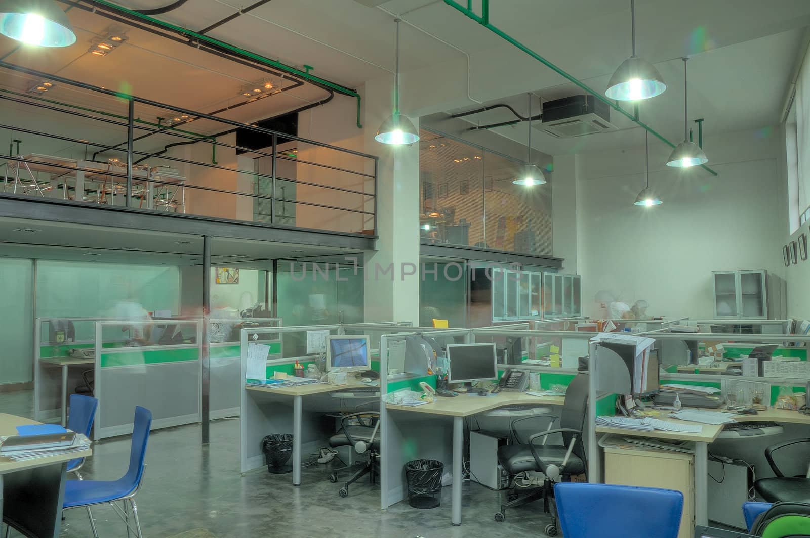 sample of typical modern office interior view