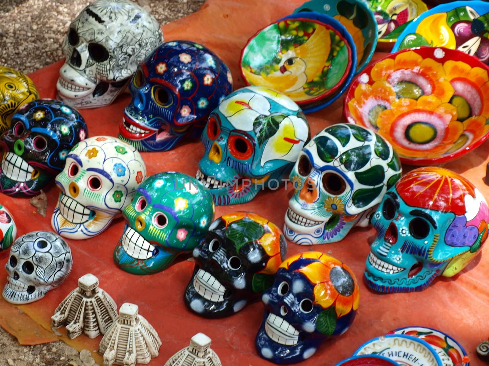 Mexican ceramic skulls by amfora