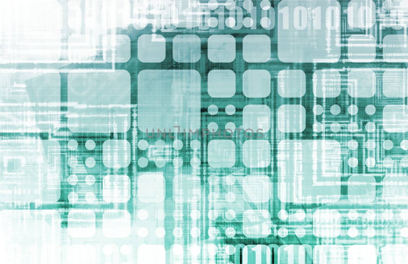 Futuristic Technology with a Digital Web Art
