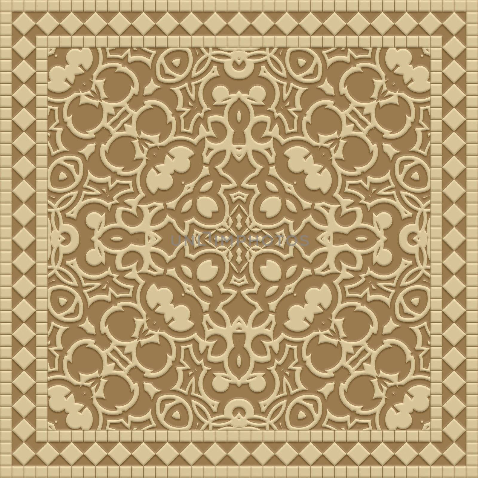 Marble Tile with Complex Design for Interior