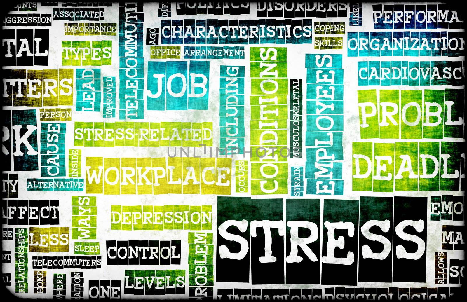 Stress From Job and Work Problem Concept