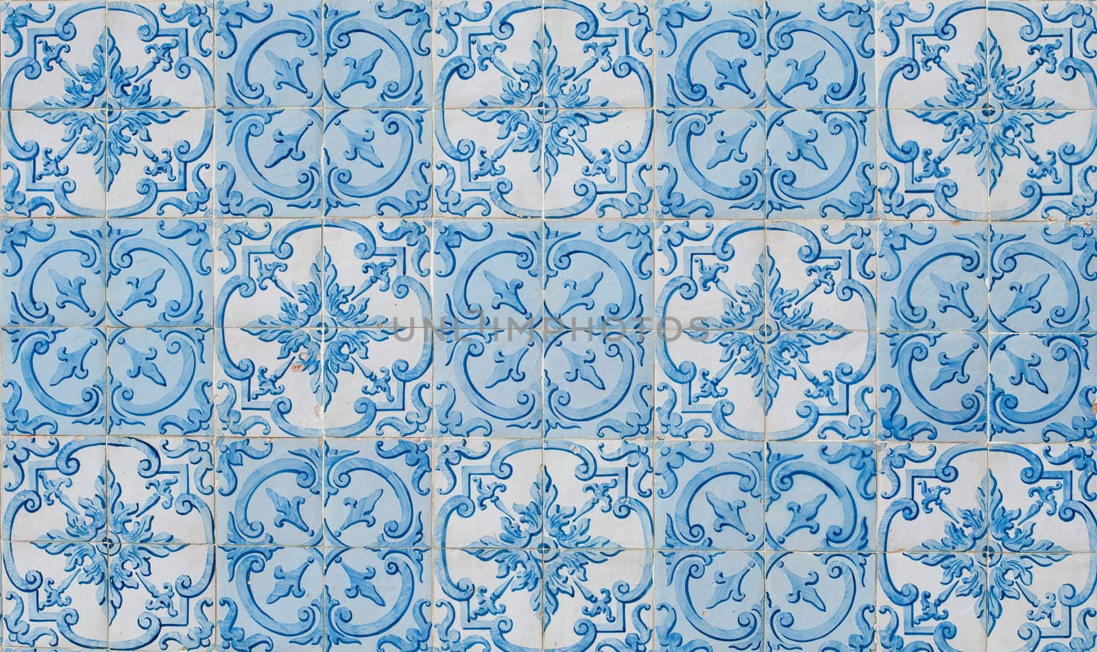 Detail of Portuguese glazed tiles.