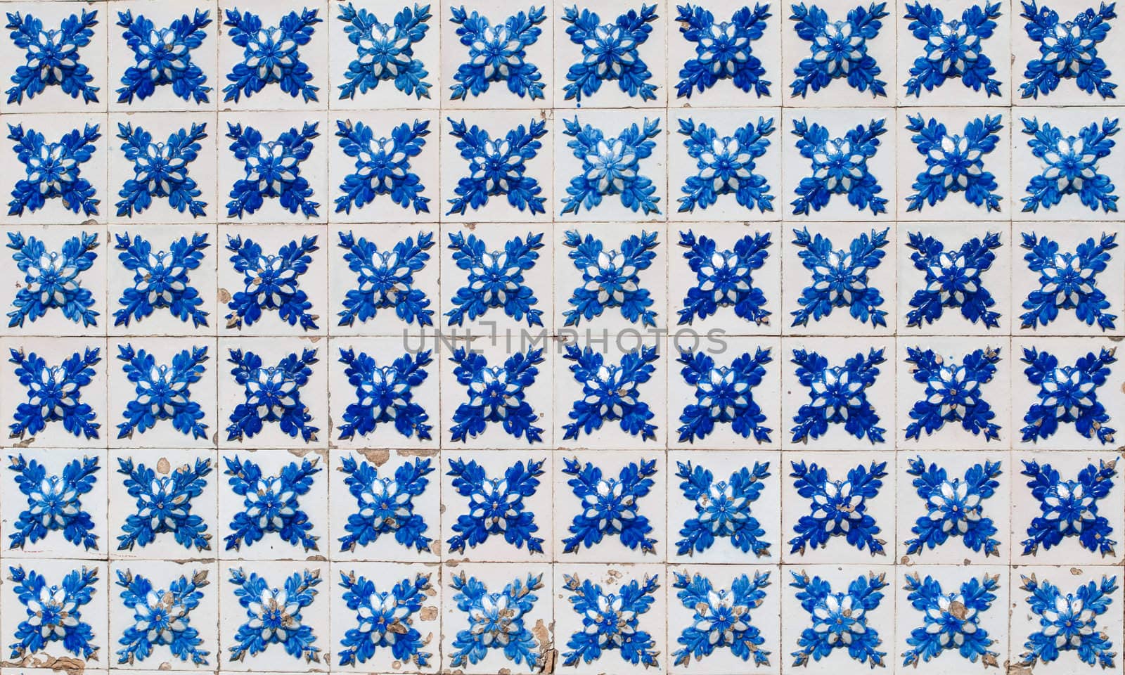 Detail of Portuguese glazed tiles.