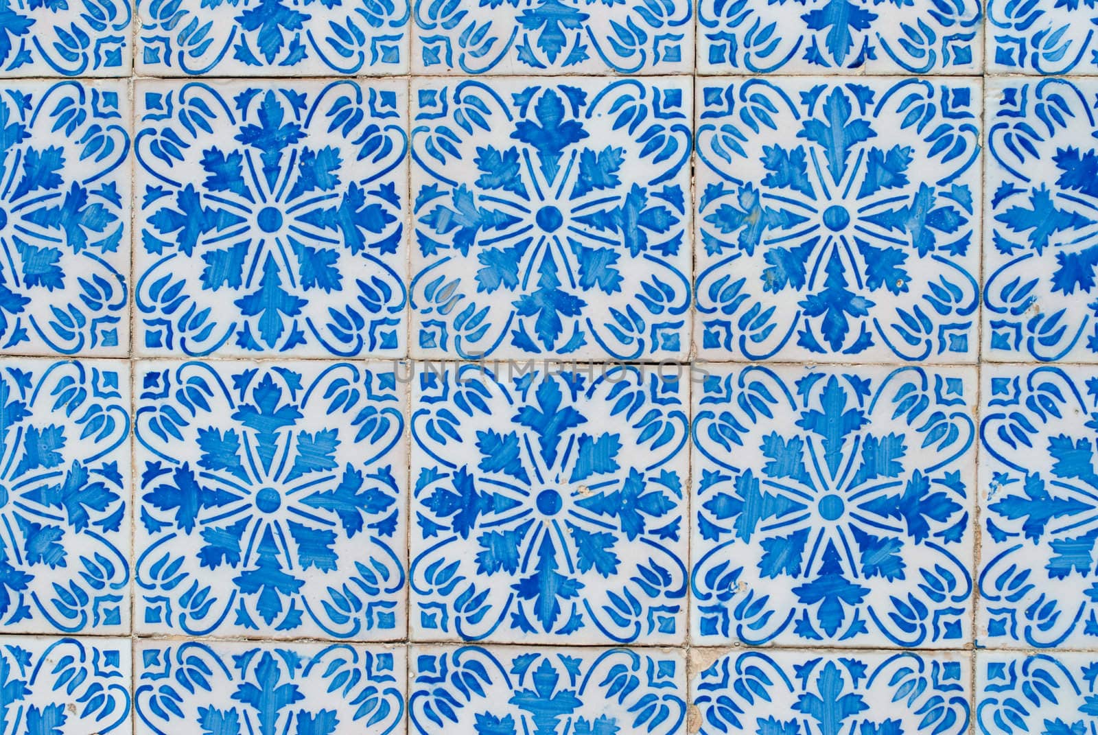Detail of Portuguese glazed tiles.