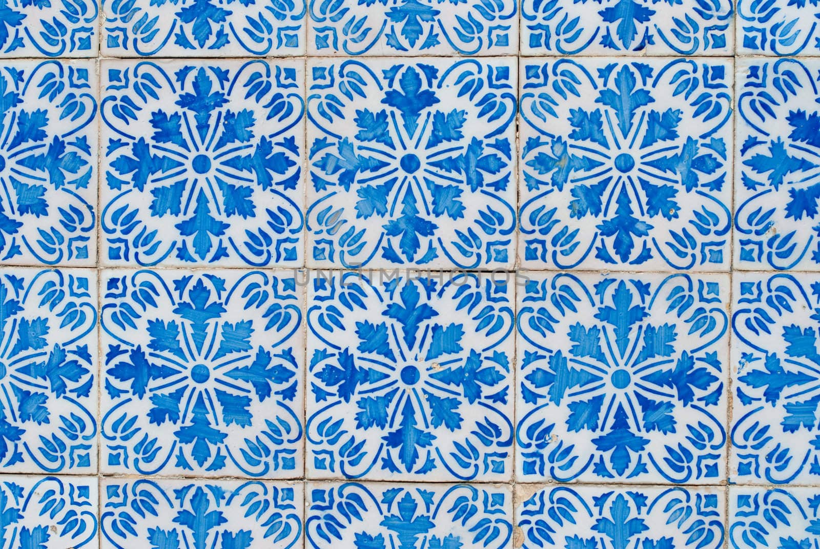 Detail of Portuguese glazed tiles.