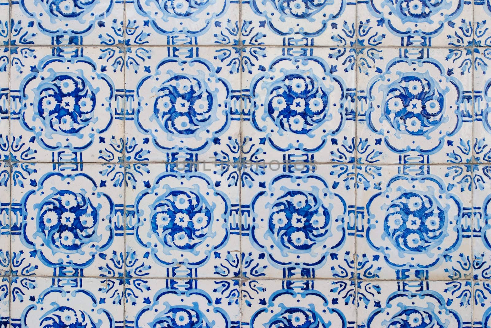 Detail of Portuguese glazed tiles.