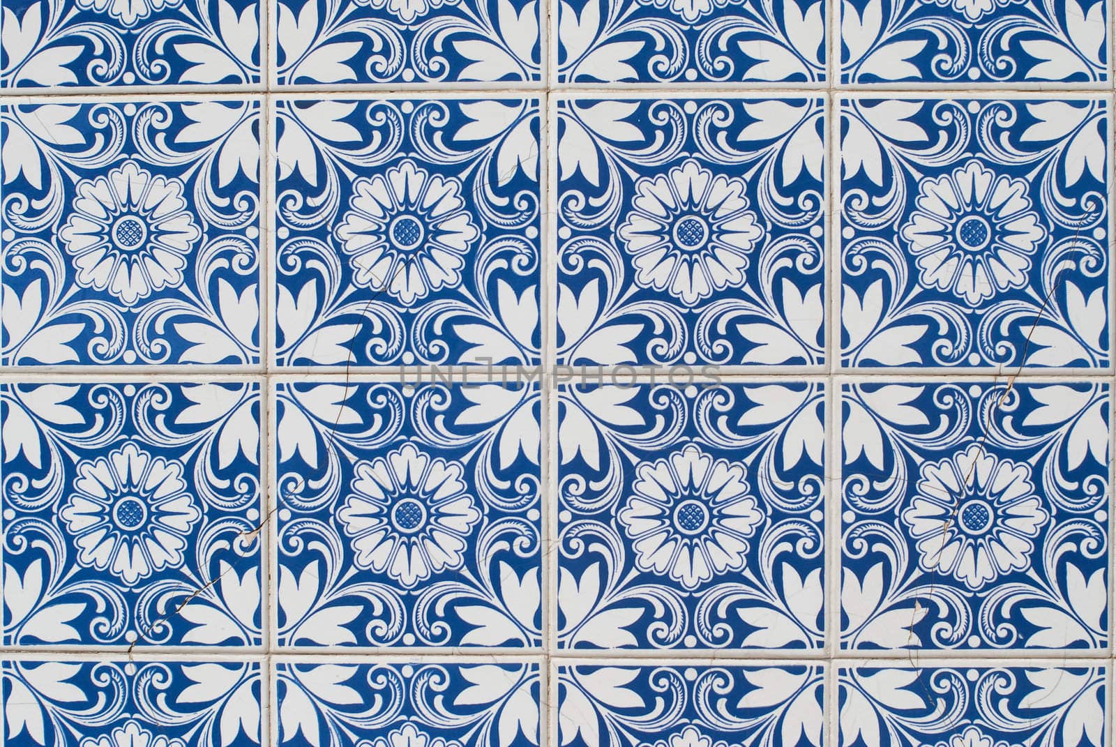 Detail of Portuguese glazed tiles.