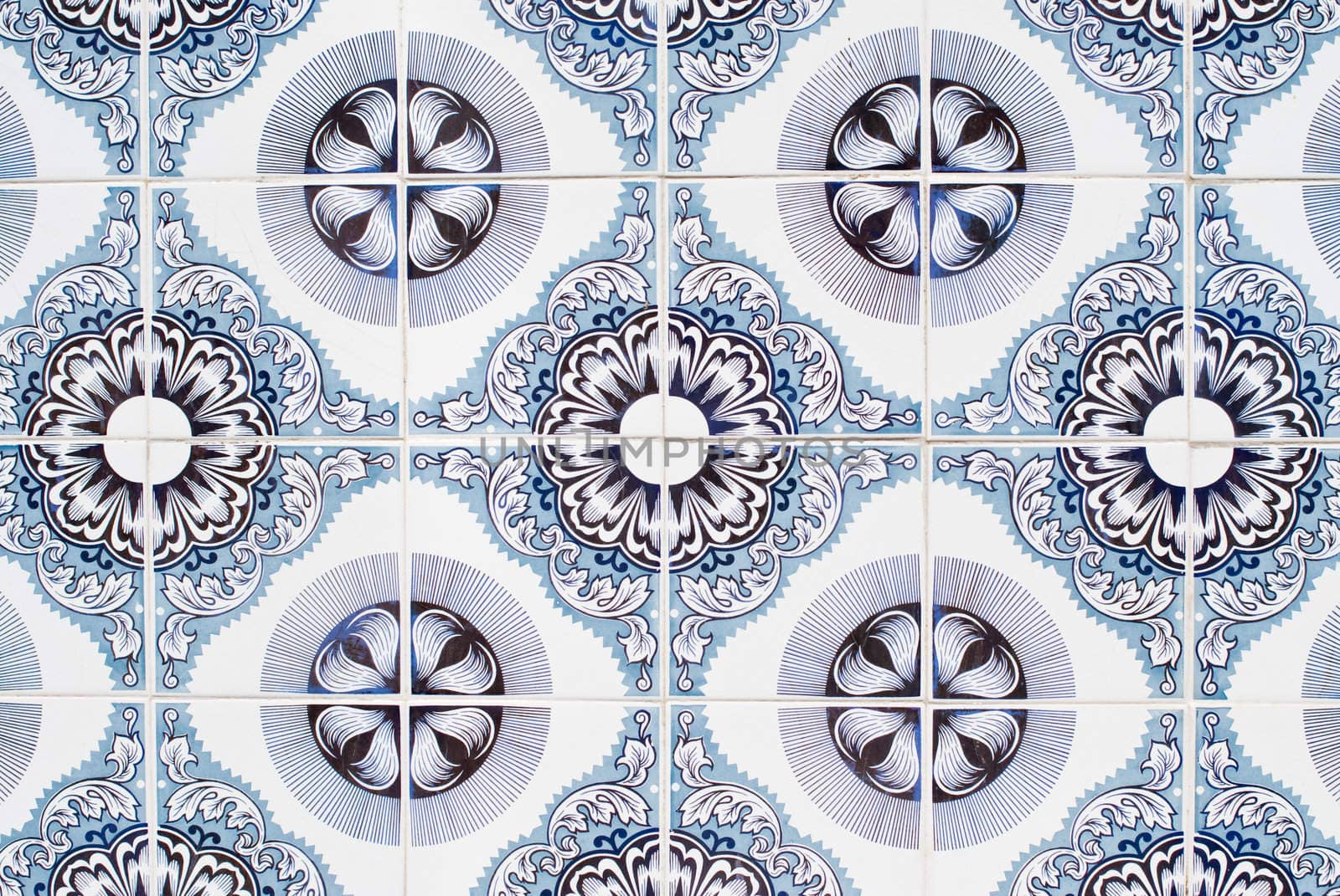 Detail of Portuguese glazed tiles.