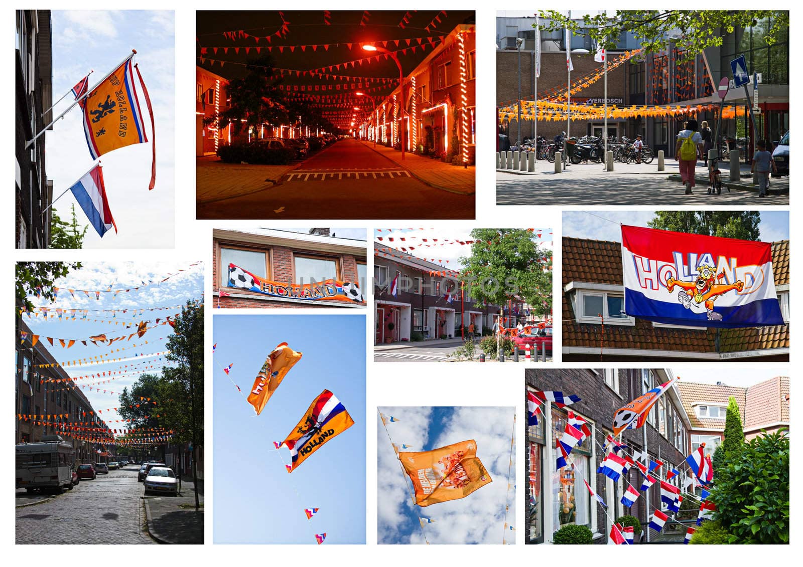 THE NETHERLANDS - 2010: Support of the Dutch team in the cities during soccer- or football championships, 2010, the Netherlands