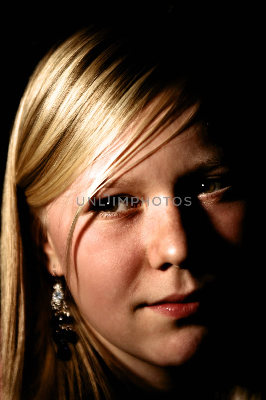 head portrait of a woman by anobis