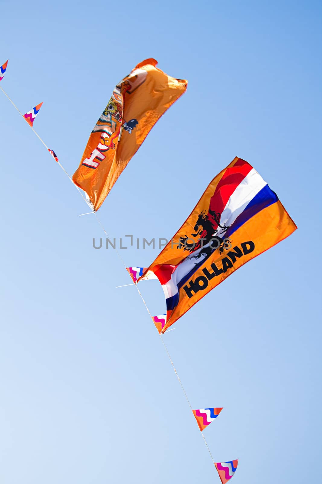 THE NETHERLANDS - 2010: Support of the Dutch team in the cities during soccer- or football championships, 2010, the Netherlands