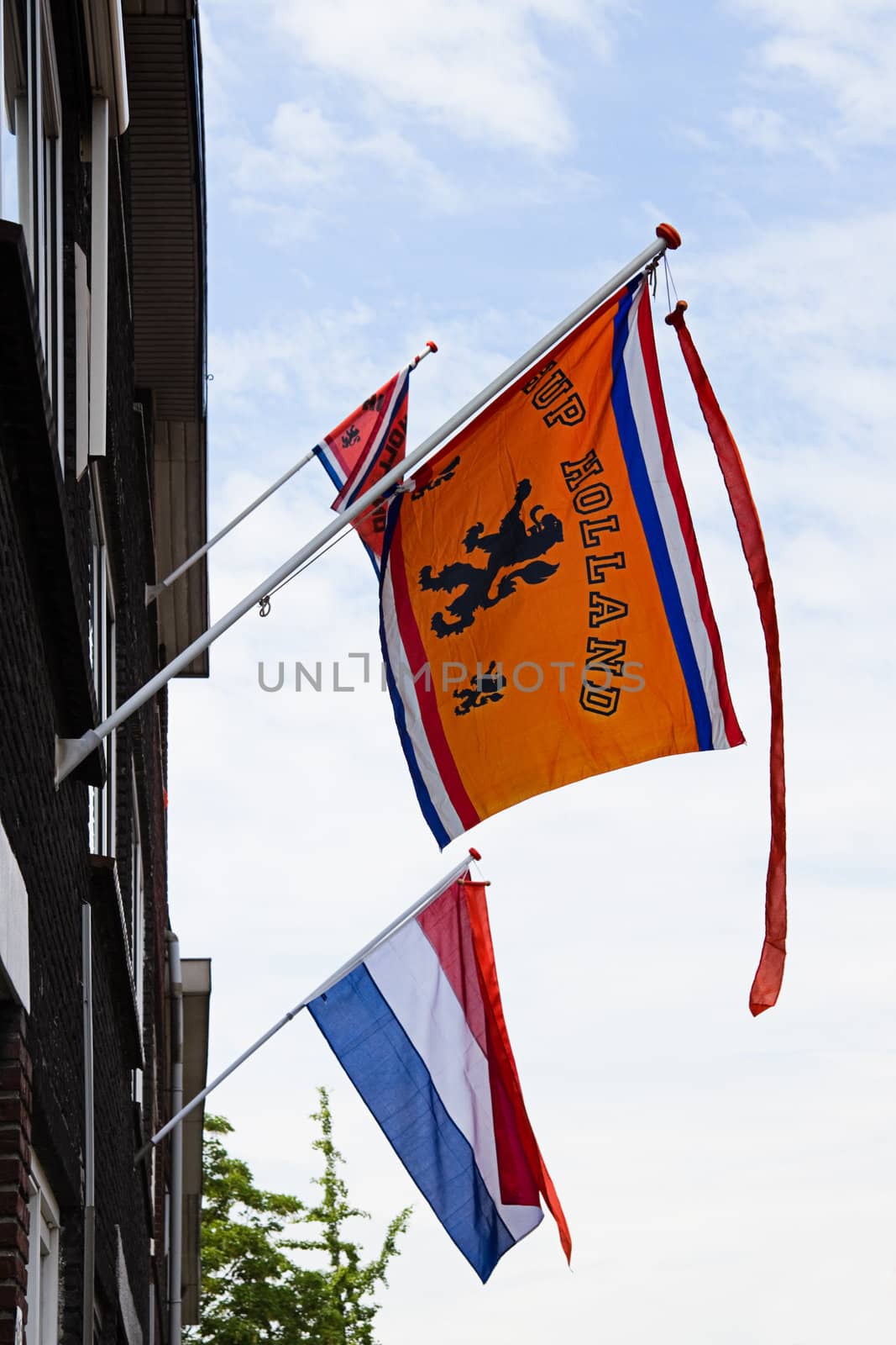 THE NETHERLANDS - 2010: Support of the Dutch team in the cities during soccer- or football championships, 2010, the Netherlands