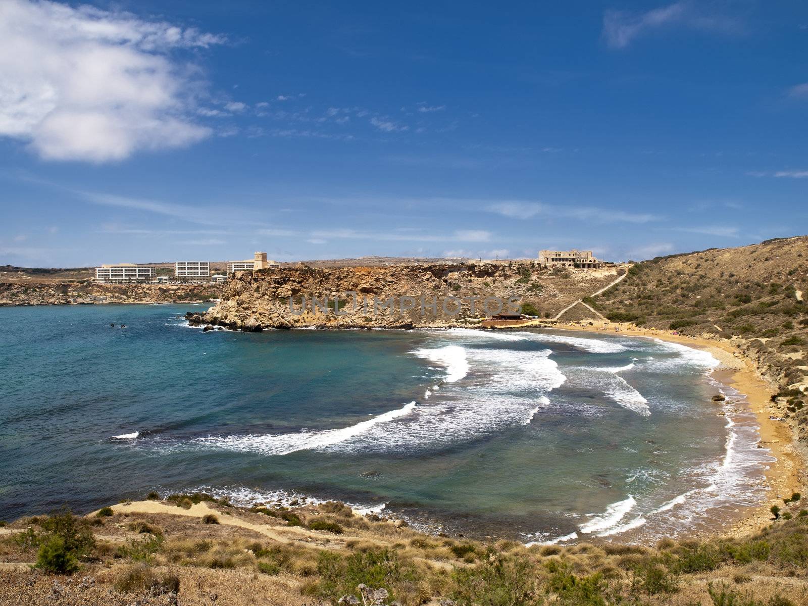 Ghajn Tuffieha Bay is one of the most beautiful and idyllic beaches on the island of Malta