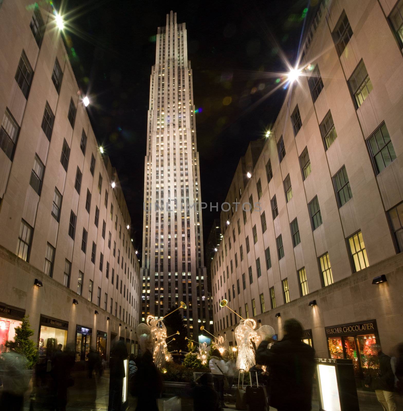 Rockefeller Center at Christmas time by phakimata