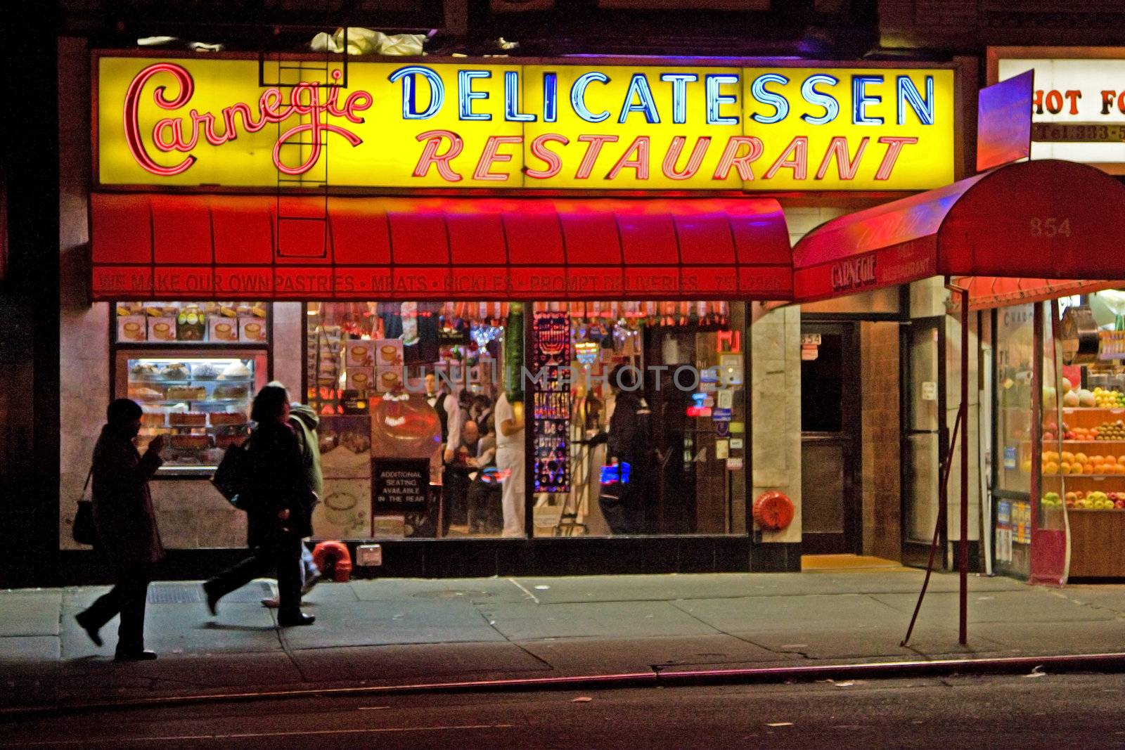 Carnegie Delicatessen Restaurant famous for their Pastrami, on 7th Avenue in New York City
