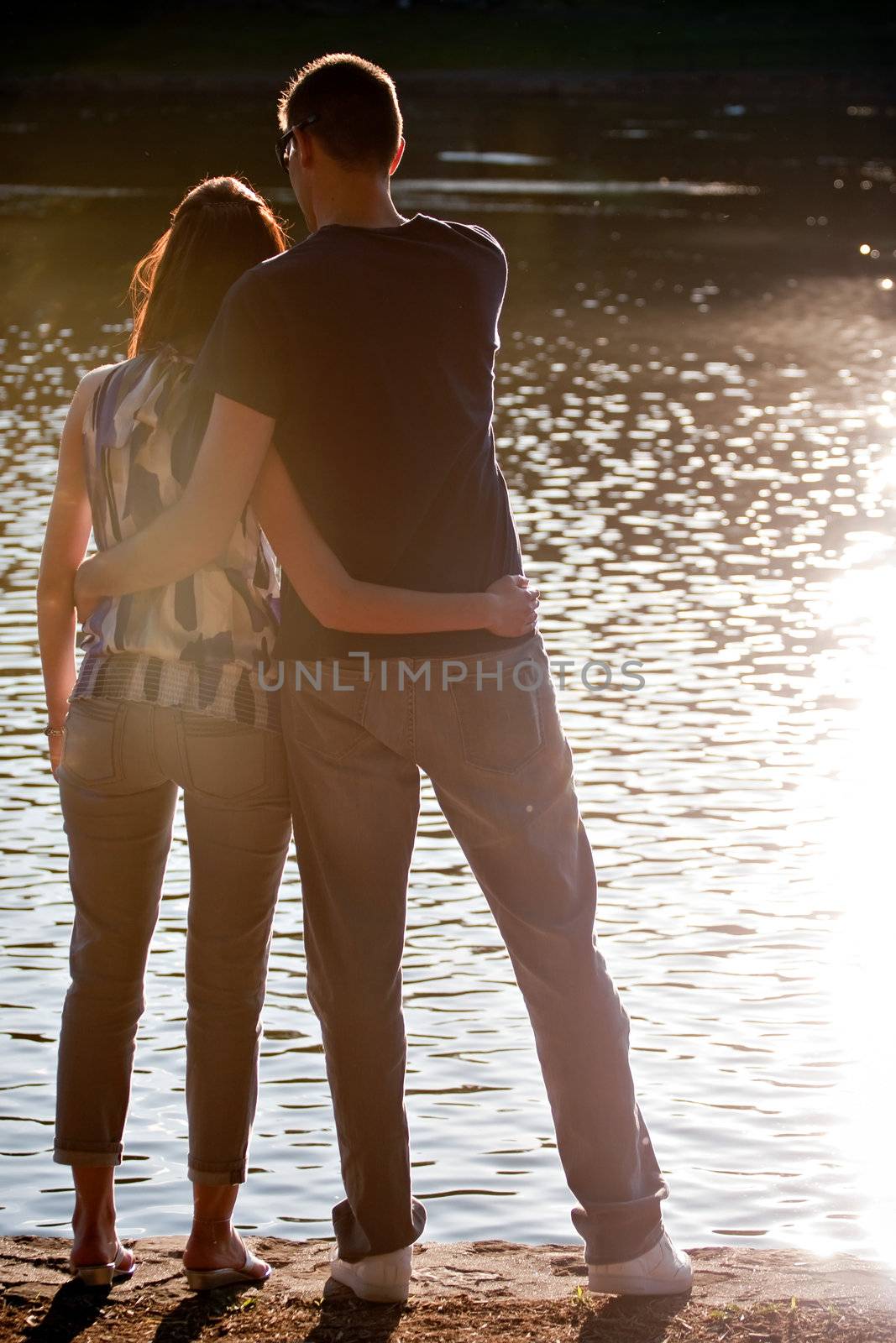 Outdoor Couple Silhouette by graficallyminded