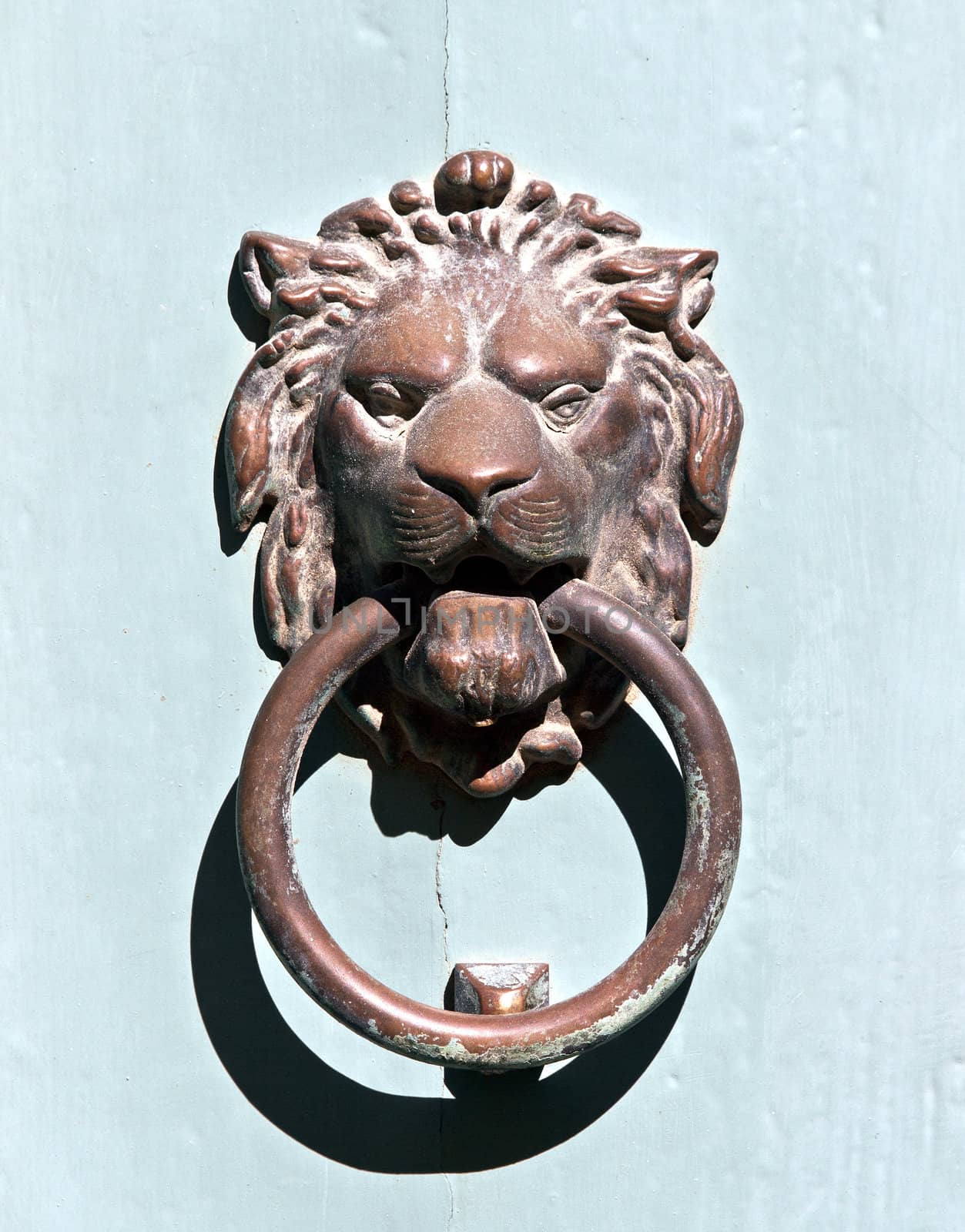 Medieval door knocker in the old city of Mdina in Malta