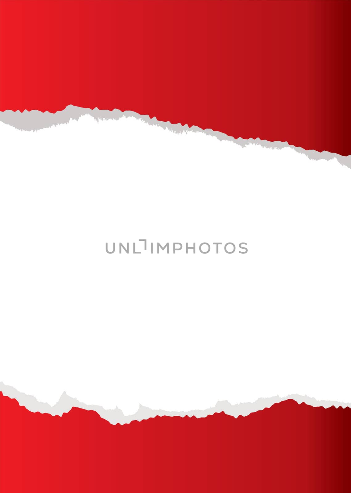 red abstract paper torn background with white copyspace