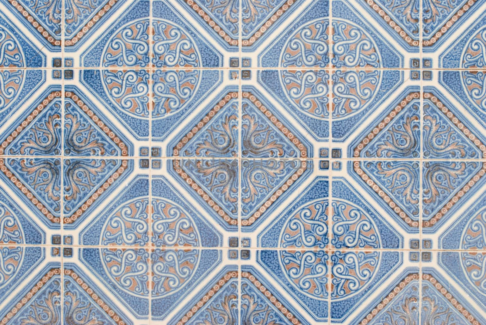 Detail of Portuguese glazed tiles.