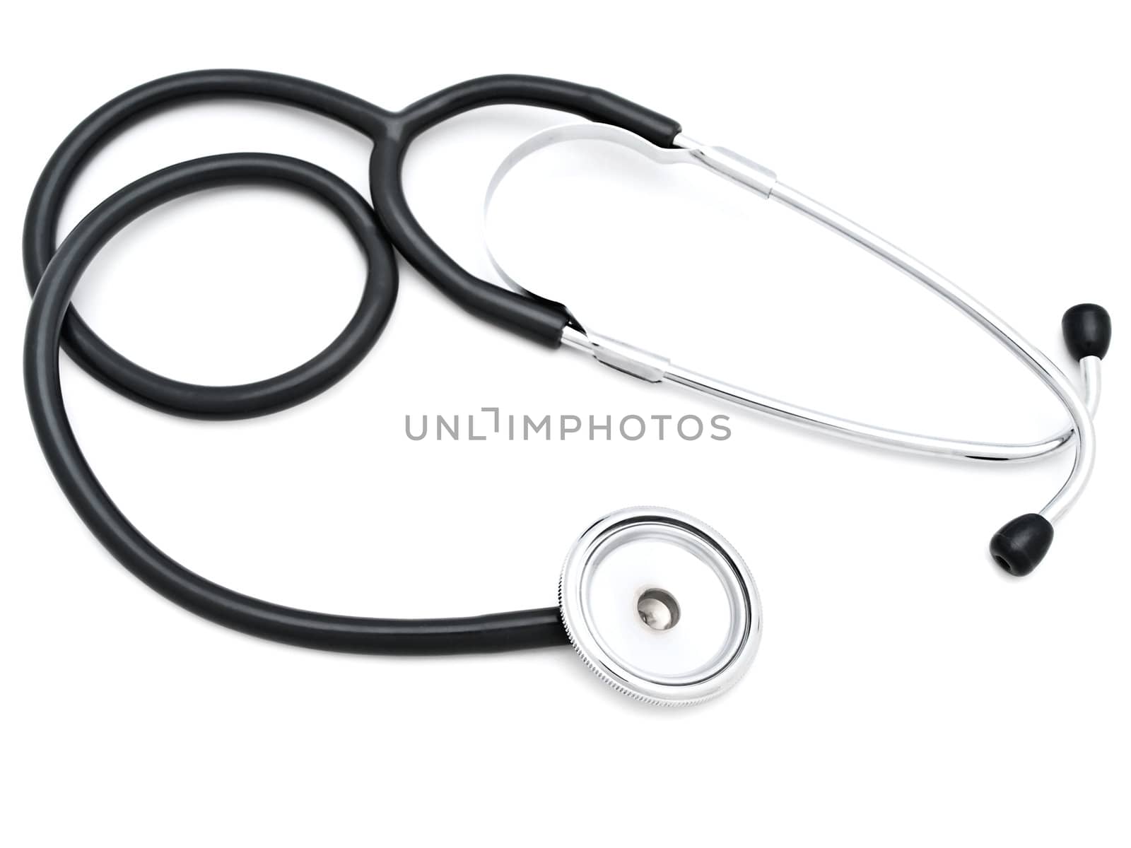 stethoscope over the white background 