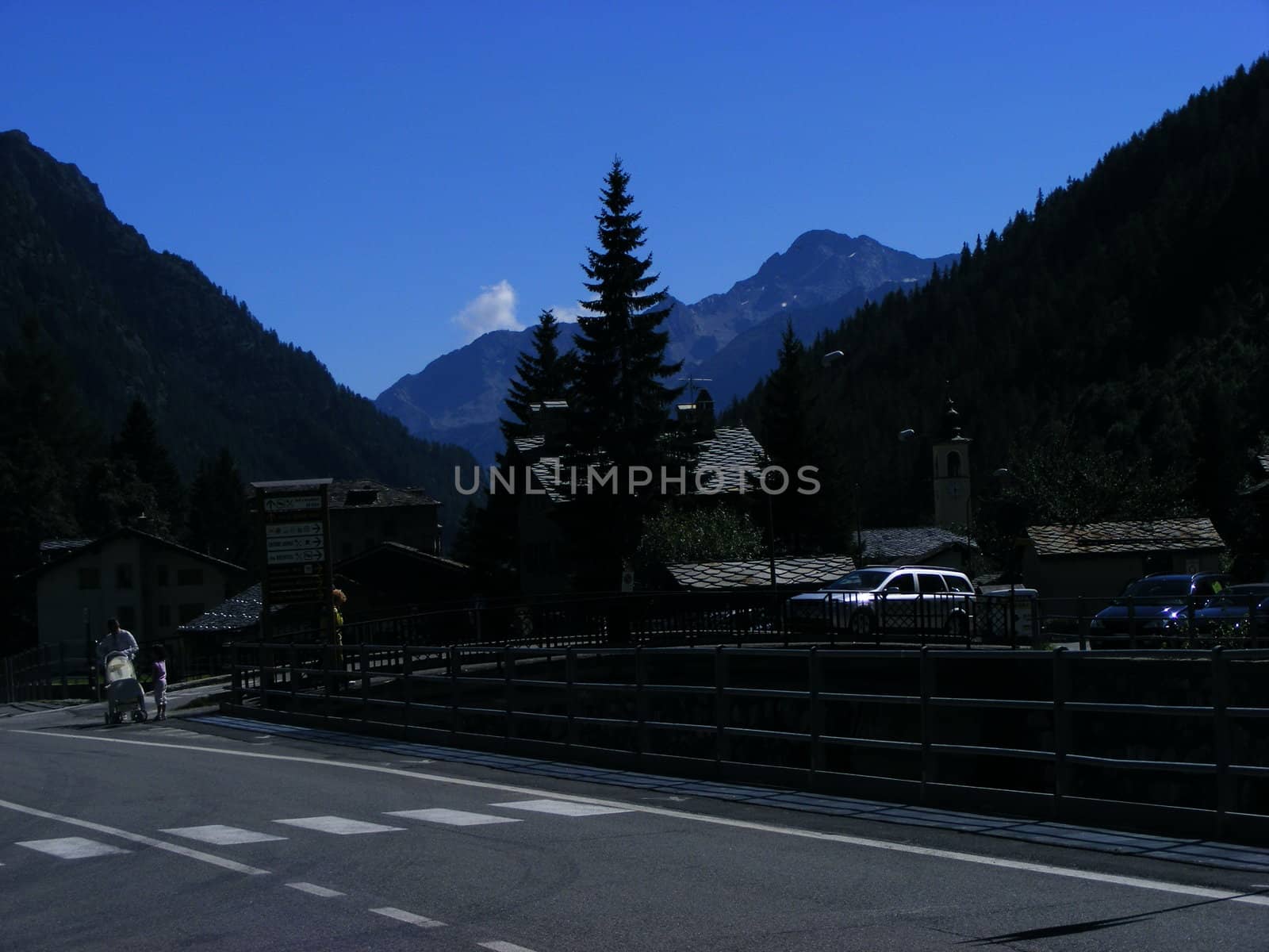 View of mountain landscape, Alps