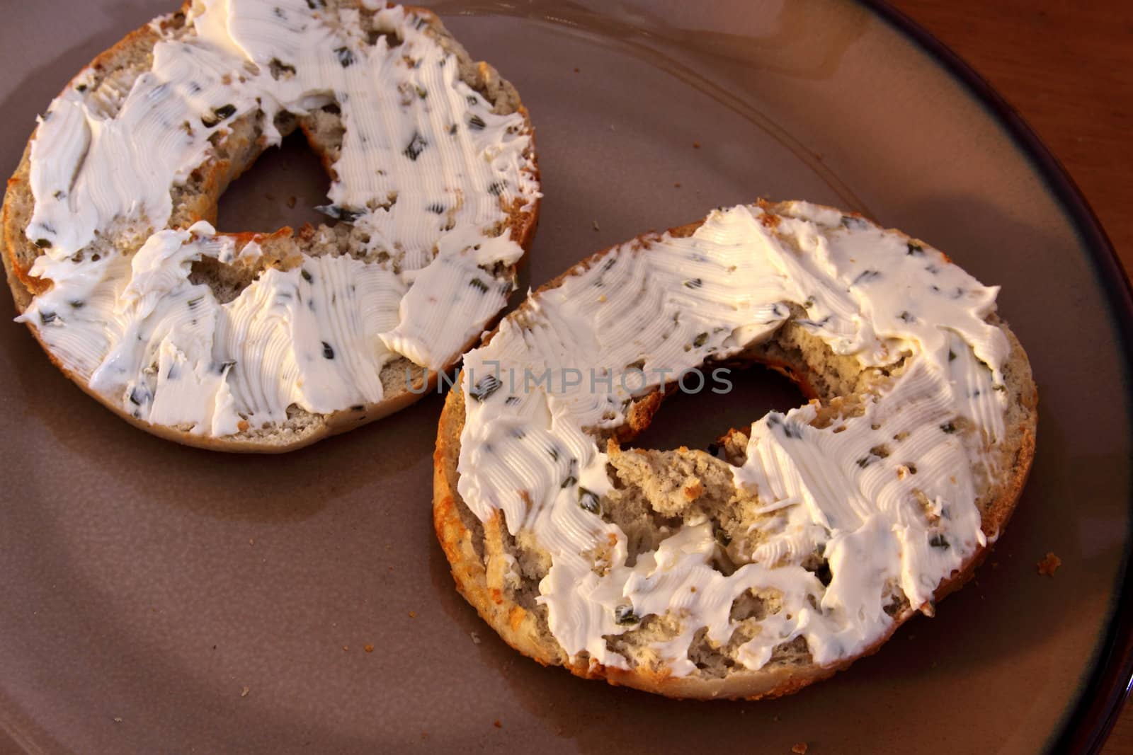 Bagel with Cream Cheese Spread
 by ca2hill