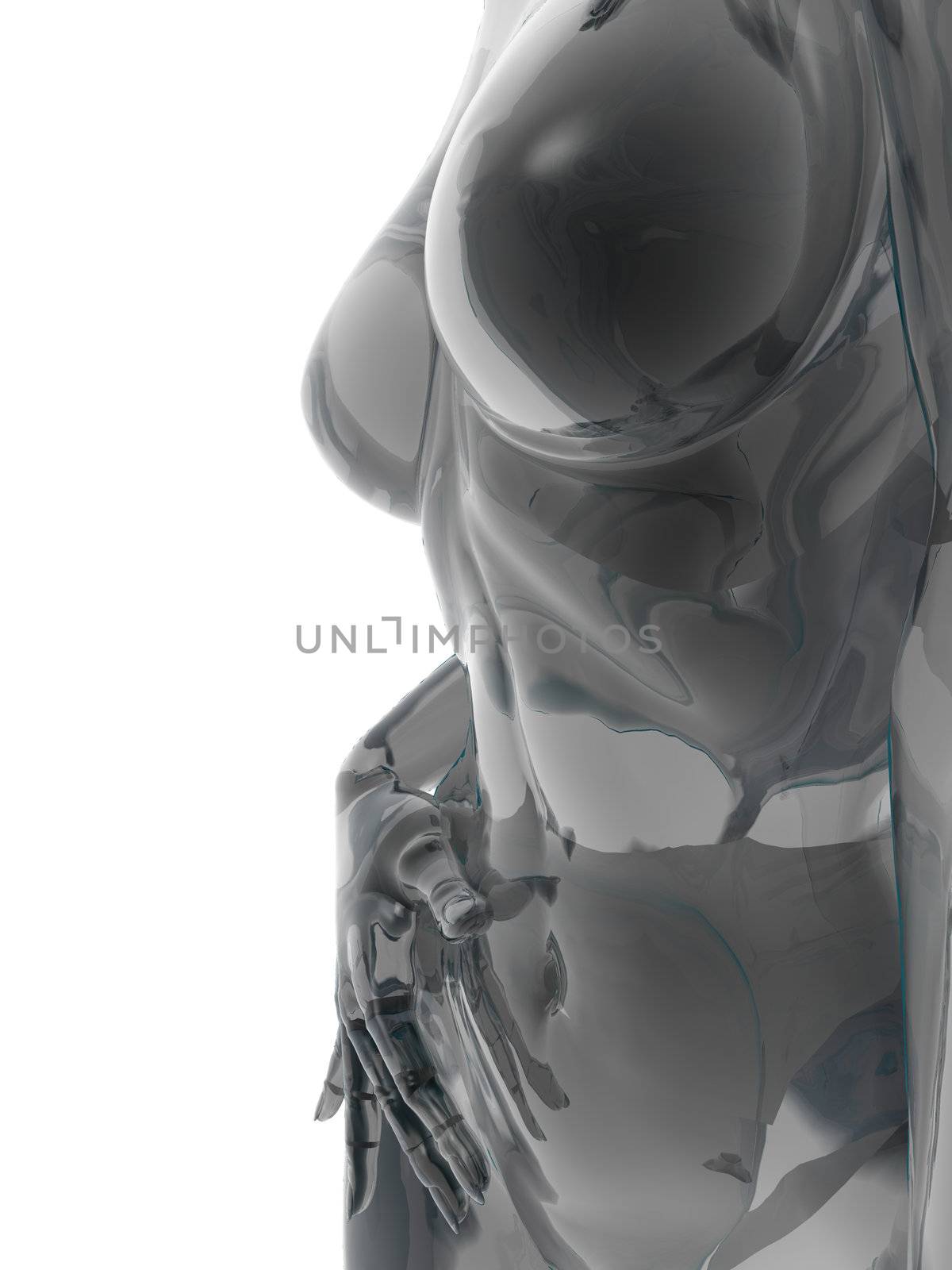 woman body sculpture - 3d illustration