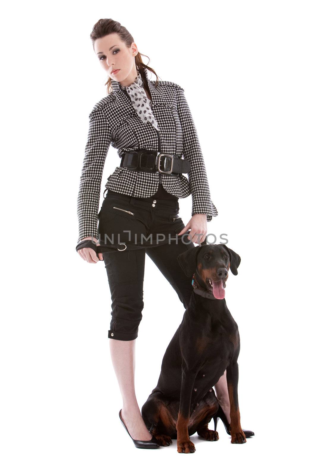 Woman and dog by Fotosmurf