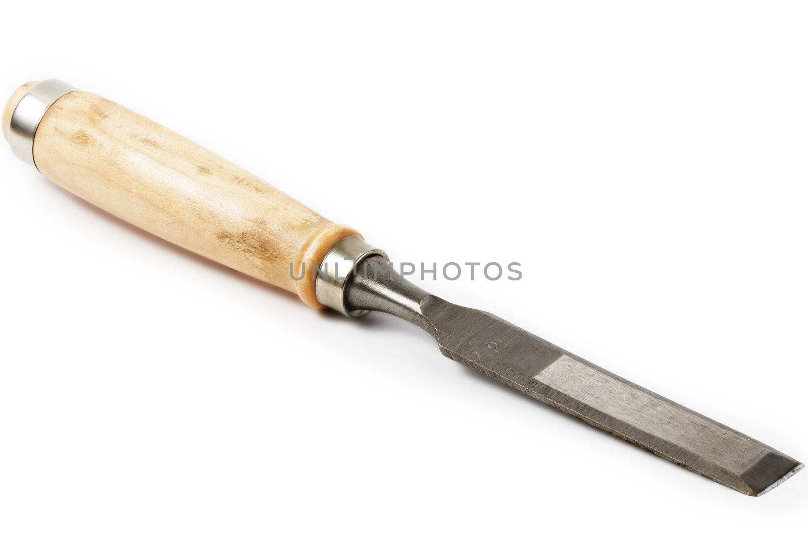 one chisel diagonal isolated on white background