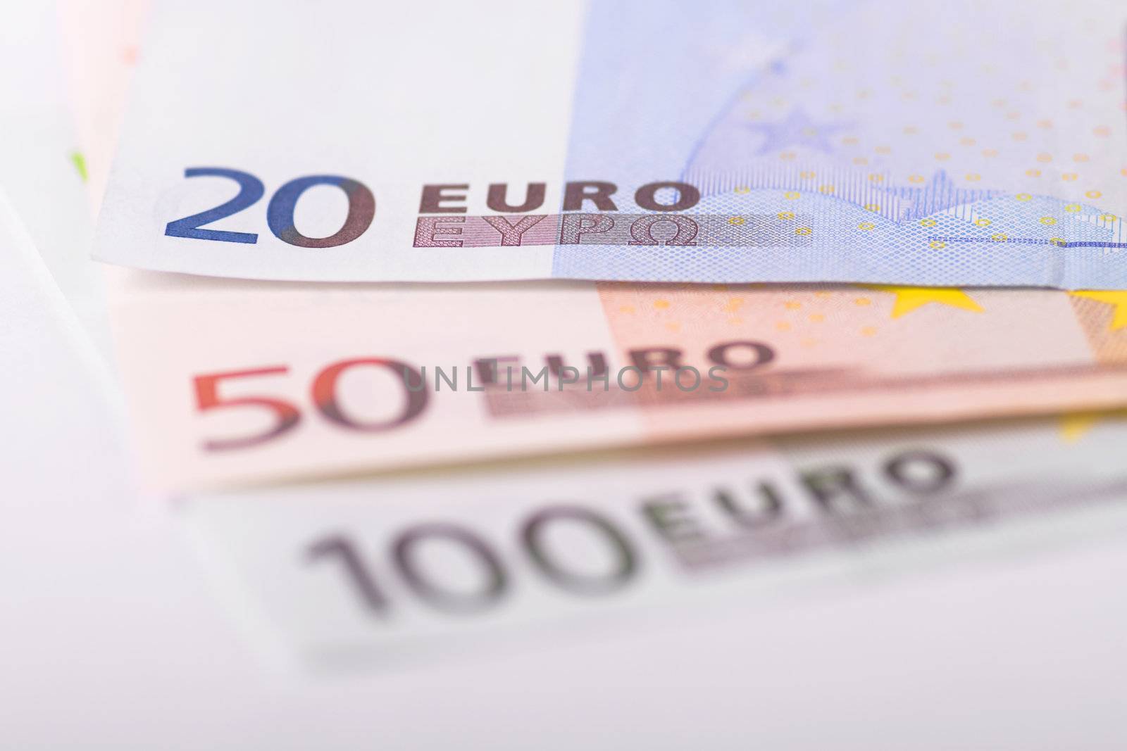 Euro banknotes focus on 20 by Shpinat