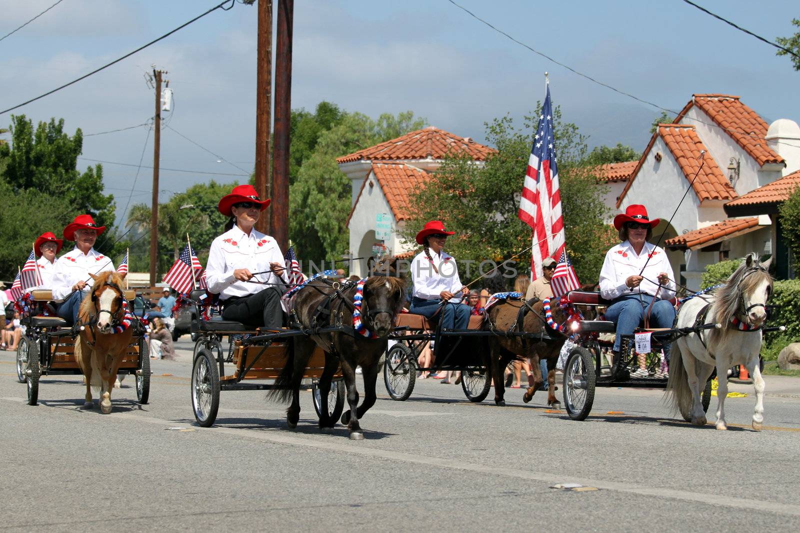 Ojai, CA - JULY 3 : Annual 4th of July parade in Ojai one day early this year July 3, 2010 in Ojai, CA.