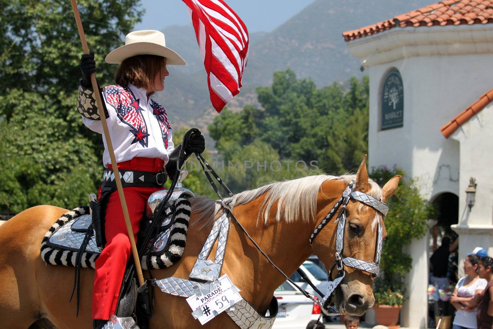 Ojai, CA - JULY 3 : Annual 4th of July parade in Ojai one day early this year July 3, 2010 in Ojai, CA.