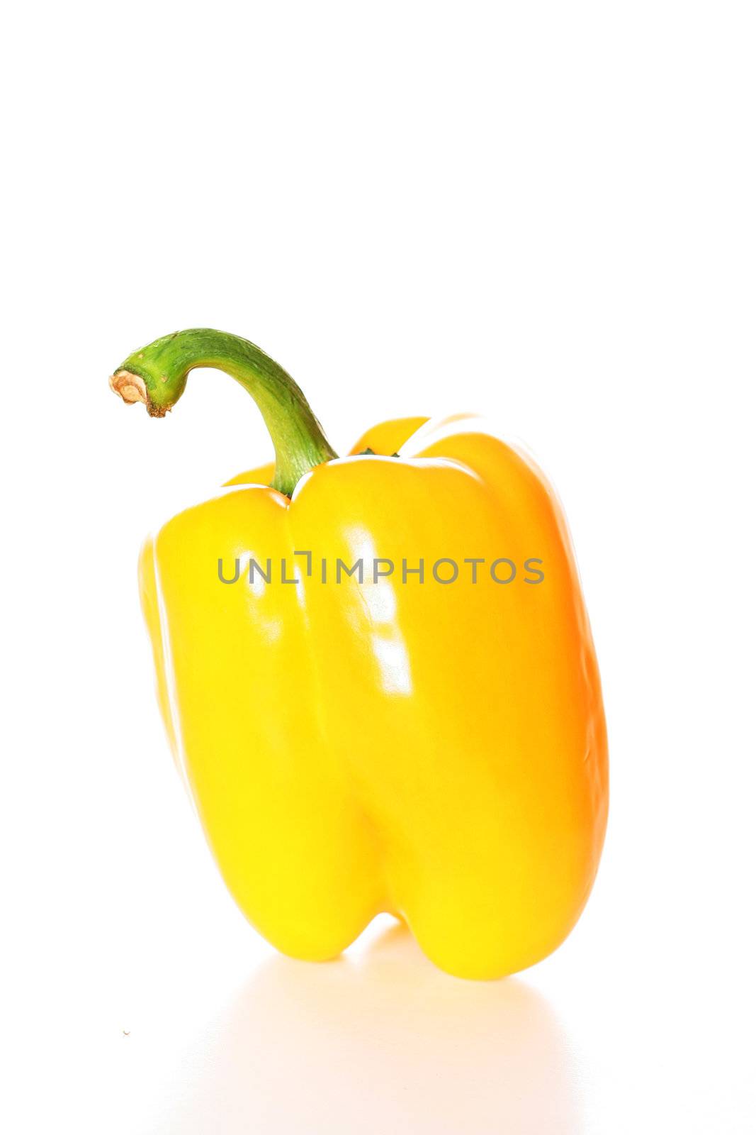 shot of yellow pepper vertical by creativestock
