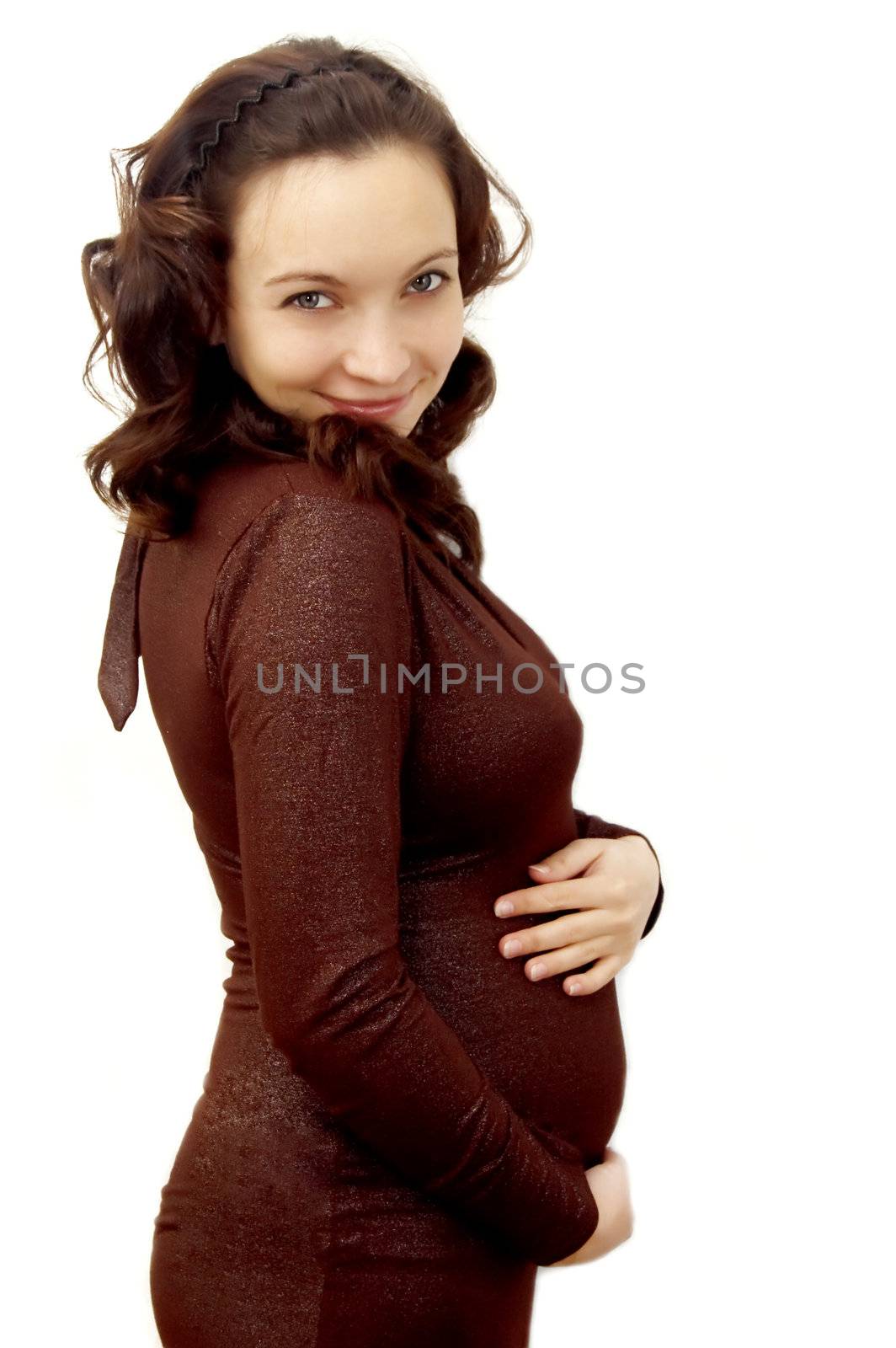 Smiling pregnant woman by Angel_a