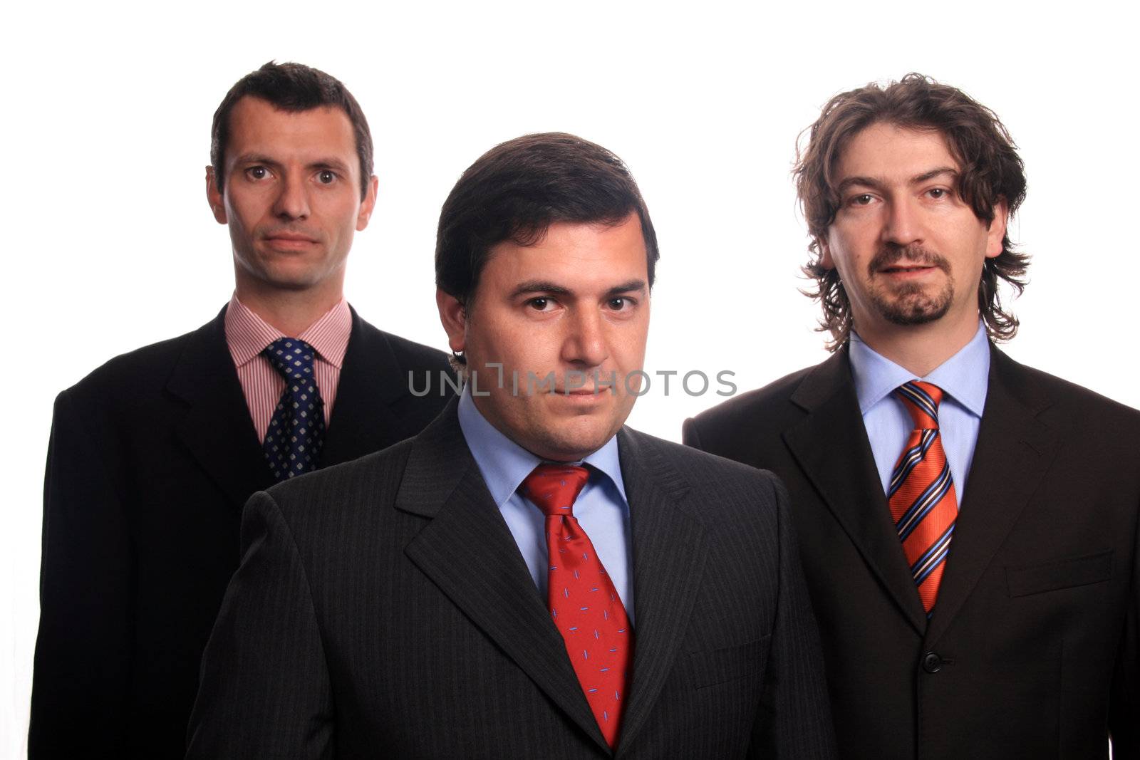 businessteam over white background studio