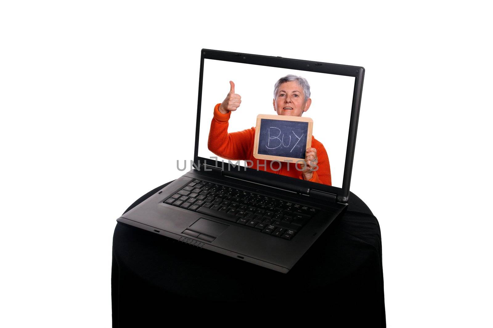 Portable Pc over white background