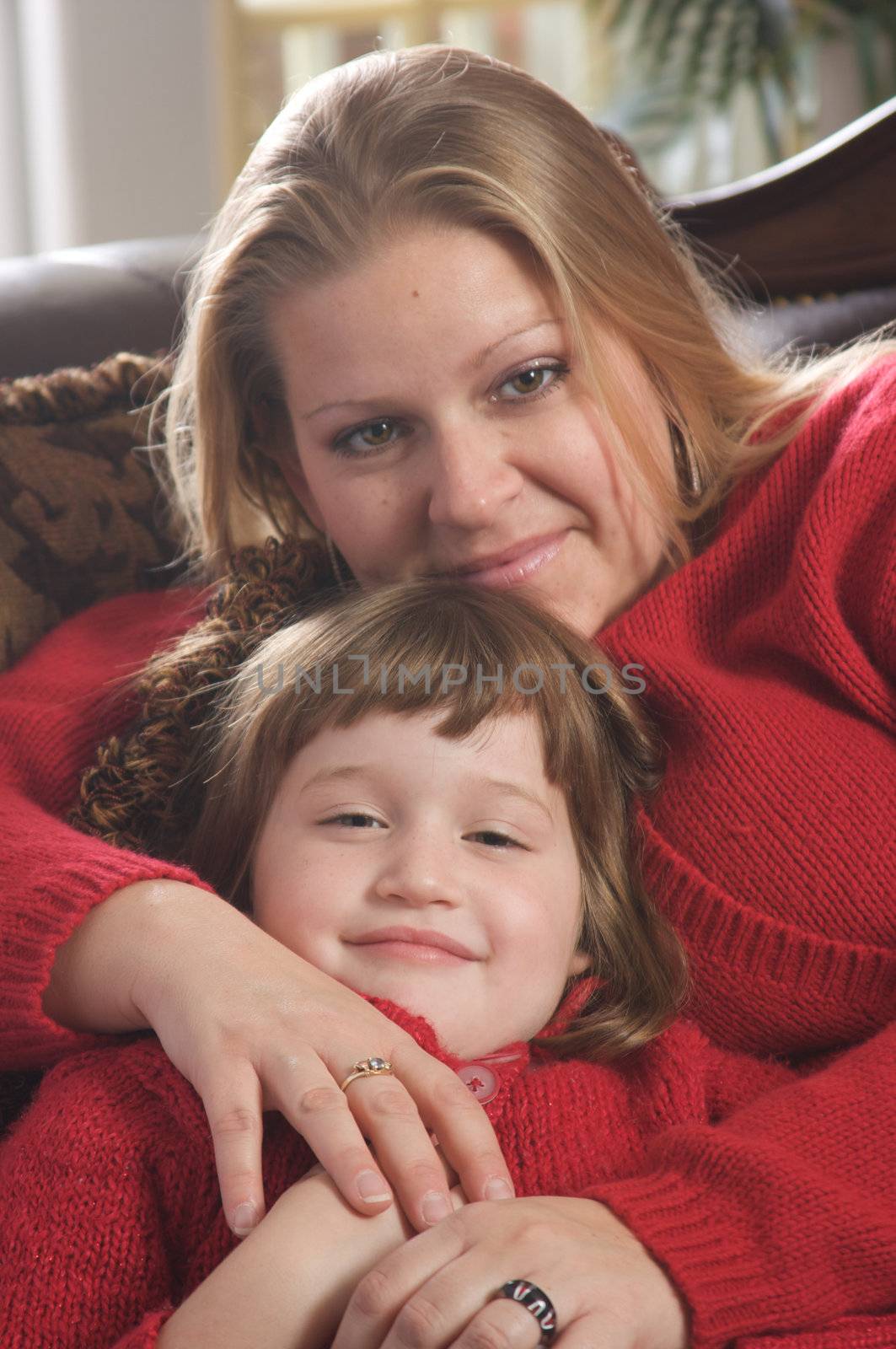 Young Mother and Daughter Enjoying a Personal Moment