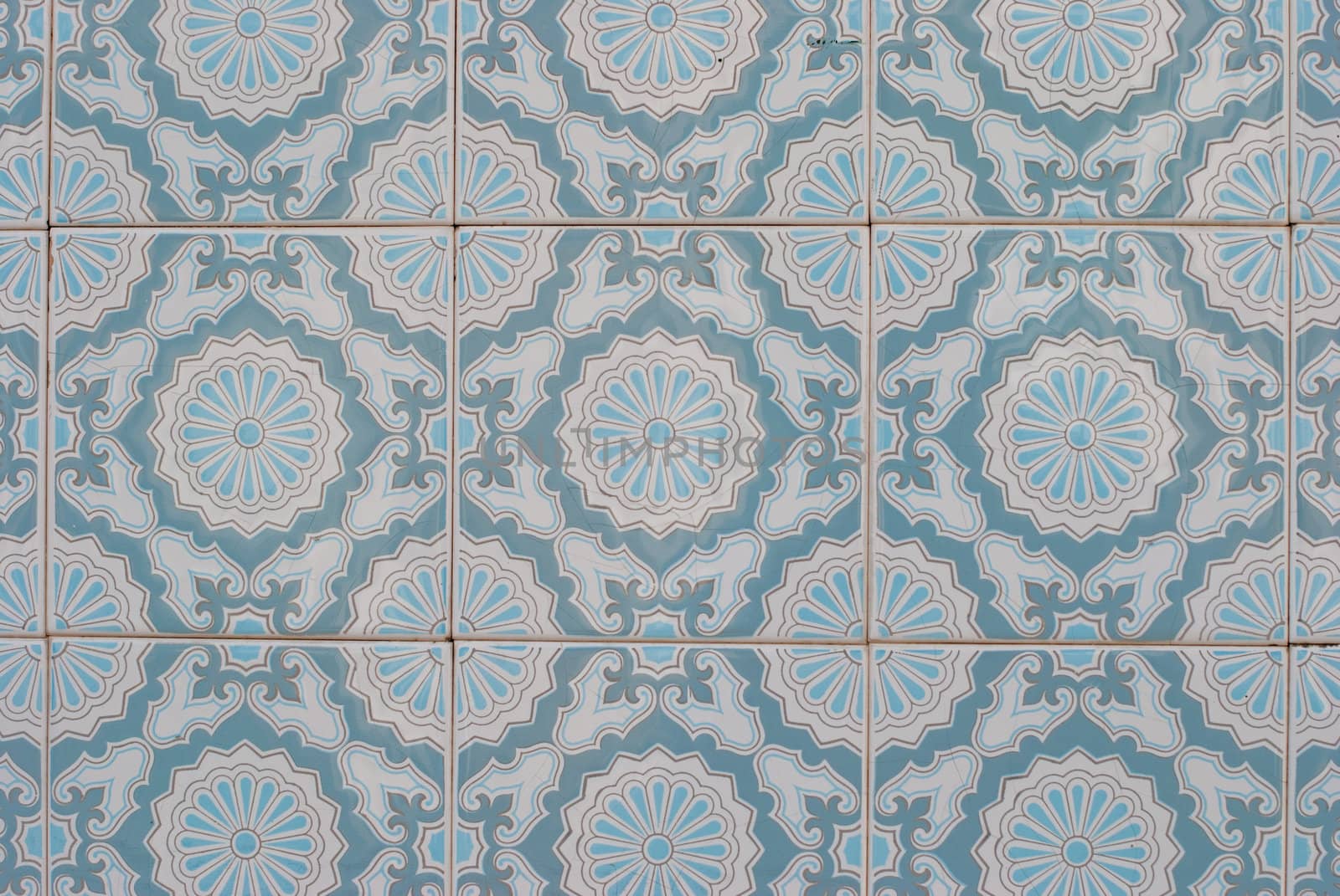 Detail of Portuguese glazed tiles.