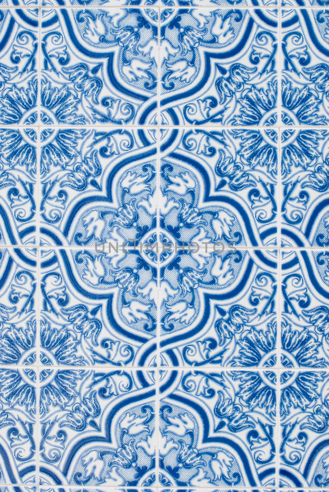 Detail of Portuguese glazed tiles.