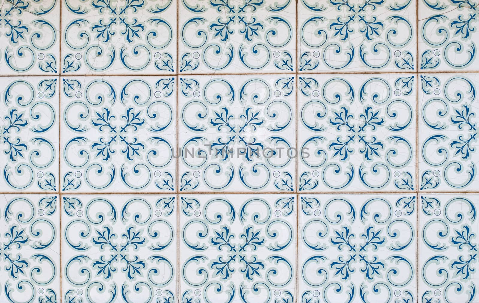 Detail of Portuguese glazed tiles.