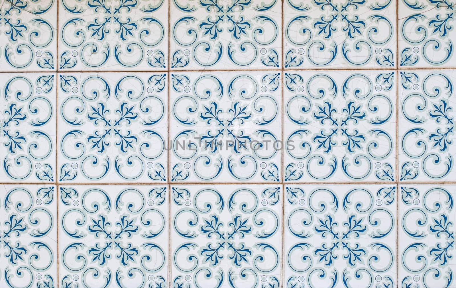 Detail of Portuguese glazed tiles.